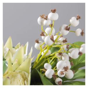 Kunstblumen Leichtes, luxuriöses künstliches Blumenarrangement – ​​künstliche Blumen in Einer Glasvase, 35 x 9,5 x 30 cm – ideal für Hotelzimmer für jeden Anlass