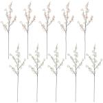 Faux Cherry Blossom Zweige 5pcs 39 Zoll realistische Kirschblütenstiele mit 4 Stielen Seidenkirschblütenblumenzweige für Vase Lange Stiele falsche Blüten Vase -Arrangements Wei
