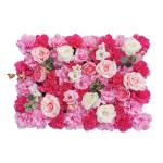 1 stuk 40 cm x 60 cm bloemenwandpaneel, , wandpaneel, bloemen, achtergrond, voor bruiloft, verjaardag, feest, woondecoratie, wanddecoratie, rozenrood A