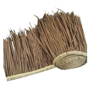 Simulation Thatch Tile Plastic Natural Wild Fake Straw Artificial Fake Thatch Straw Dekoration Bauernhaus Traufe Stroh Pe Flame Retardant Plastic (Farbe: Farbe 1,Größe: 0,5 x 2 m