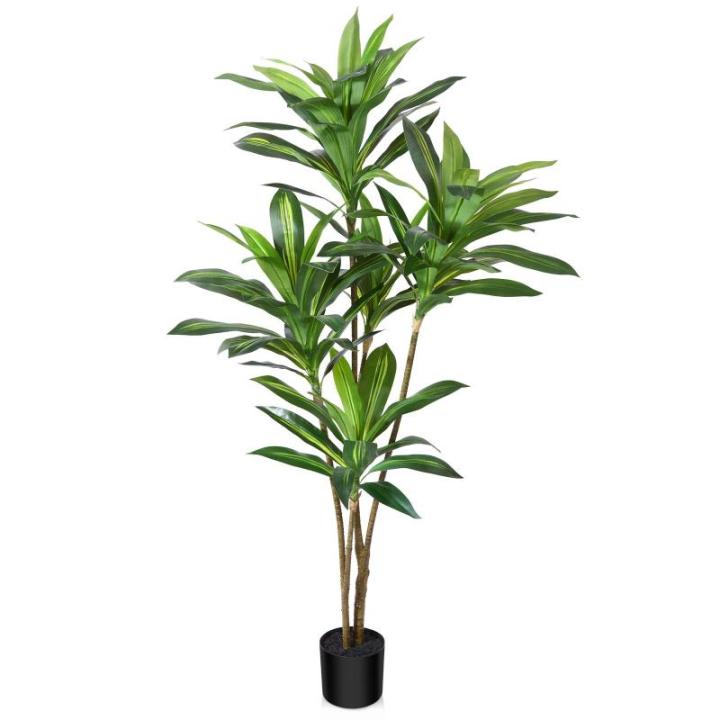 Kunstmatige drakenboom, 150 cm, tropische , perfecte in pot, nepplant, decoratie voor woonkamer, balkon, slaapkamer, kantoor, perfect cadeau voor een housewarming