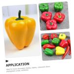 1 Satz Simulationsmodell Paprika Schaufensterpuppe Maneküre- Set Repiclas Kunstpfeffer Replikate Chili-Pfeffer-verzierung Falsches Pfeffermodell Falscher Chili Poly-Drache 5st
