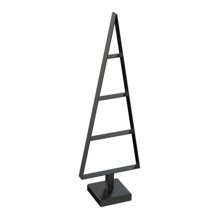 Weihnachtsbaum aus Metall Christbaum Tannenbaum Deko Baum Kunstbaum Loft Schwarz Weiß Gold (Schwarz, 85cm)