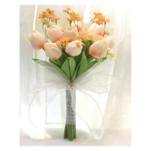 Hochzeitsstrauß for die Braut mit künstlichen Blumen, künstlichen Blumen, Dekorationszubehör for die Hochzeits- und Verlobungszeremonie, künstlicher Blumenstrauß aus Seide(Or