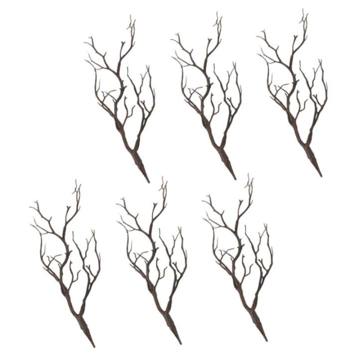 24 STK Halloween-Dekorationssimulationsanlage Weihnachtsbaumzweig gefälschtes Zweigzubehör kunstpflanze Halloween Dekoration Links einmachgläser dekorative Pflanzenzweige Plasti