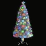 Künstlicher Weihnachtsbaum mit Beleuchtung Weiß 120cm Glasfaser Christbaum Kunstbaum Dekobaum Tannenbaum Weihnachten Künstlicher Weihnachtsbaum für Weihnachtsdeko