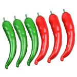 3 Sätze Simuliertes Pepper-Modell Wohnungsdeko Hausdeko Gemüse Obst Girlande Weinrebe Gefälschter Pfeffer Simulation Pfeffer Pfeffer-Modell-Requisite Poly-Drache 6 Stück * 3