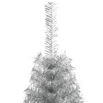 Kunst Weihnachtsbaum,künstlicher Weihnachtsbaum klein,Künstlicher Halb-Weihnachtsbaum mit Ständer Silbern 180 cm PVCGeeignet für Patio, Schlafzimmer, Wohnzimmer, Weihnachten