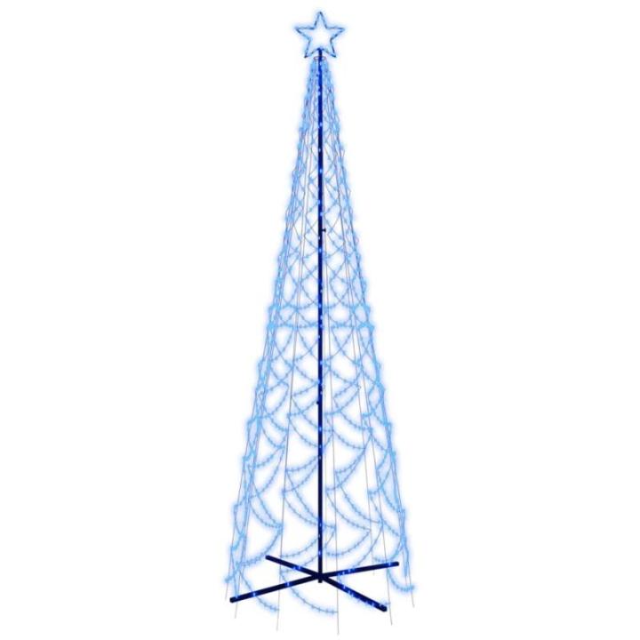 Mobili Weihnachtsbaum mit blauem Kegel, 500 LEDs, 100 x 300 cm, Weihnachtsdekoration, Weihnachtsbaum, künstlicher Weihnachtsbaum, dünner Ständer
