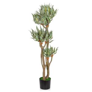 120 cm grote kunstplant zoals echte agave , yucca oliphantipes in pot, tropische decoratieve planten, palm, kamerplant voor thuis, kantoor decoratie
