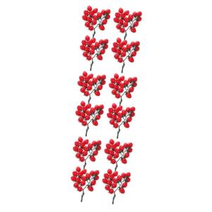 12 STK Simulierte Kirschtomaten Lebensechte Gefälschte Früchte Kirschtomatenmodell Hausbedarf Simulationsfruchtmodell Simulation Gemüse Obst Dekorative Kirschtomaten PVC Rot