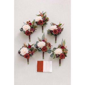 12 stuks Kunstmatige Rozen, 53cm Kunstrozen Enkele Lange Steel , Realistische voor Bruiloftsboeket, Thuis Tuin Woonkamer Hotel Kantoor Decoratie (Bruin)