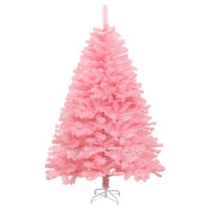 1,8 m lange kerstboom, roze kunstmatige kerstdennenboom, seizoensgebonden feestdagen, carnavalsdecoratie voor kantoor, feest, binnen en buiten, met meerdere takken en opvouwbare st