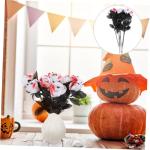Ceramic Ornaments 10 Stück Augen-Arrangement, Ornamente, künstliche Arrangements, Schwarze künstliche Blumen, Party, Halloween, Stiele, Dekor, emuliertes Polyester Ceramic Ornam