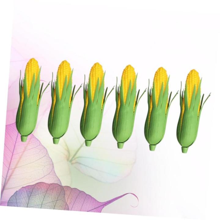 6st Mais Zur Dekoration Botanisches Dekor Simulation Lebensechtes Pflanzen Dekor Wohnakzente Dekor Realistisches Gemüse Kunstpflanze Ornament Gefälschtes Essen Schrank Süssigkei