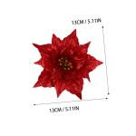 14 STK Künstliche Blumen Strauß Kleine Weihnachtsdeko Christbaumschmuck Weihnachtsstern Gefälschter Weihnachtsstern Blumengirlande Mini-weihnachtsschmuck Mini-Kranz Gold Sport R