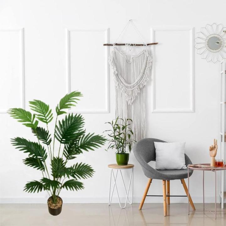 Kunstpflanze 40" Künstliche Palme Pflanzen im Topf Innenbereich mit 18 Trunks Kunstbaum wie echt plastikpflanzen Dekor für Büro Home Badezimmer Bauernhaus
