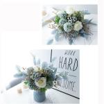 Kunstblumen Künstliche Blumen in Keramikvase, Florale Ornamente Arrangements Wohnzimmertisch Blumendekoration Kunstblumen für jeden Anlass