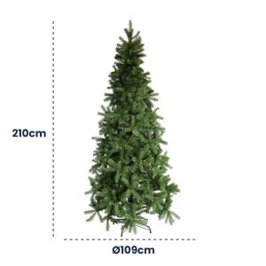 Weihnachtsbaum Slim aus realistischem PVC, ideal für kleine Räume, von höchster Qualität, 1059 dichte Zweige und Stabiler Boden, Elegantes Design für Klassische Weihnachtsdeko