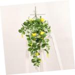 4 Stück Simulation Zitronenrattan Tischgirlande Künstliche Girlande Aus Zitronenblättern Wohnaccessoires Künstliche Gelbe Zitronen Zitronenzweigdekoration Foto Anlage Green Pla