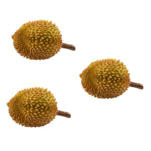 3St künstliche Durian-Imitation Künstliches Gemüsedekor gefälschtes Fruchtspielzeug Wassertisch Spielzeug kunstobst künstliche früchte Obstdekorationen falsches Obst Plastik 