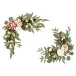 Empfang Seiden Tulpen Arrangements Hochzeit Gemischte Pfingstrosen Willkommensschild Veranstaltungsverzierungen
