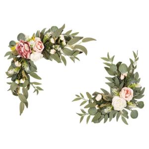 Empfang Seiden Tulpen Arrangements Hochzeit Gemischte Pfingstrosen Willkommensschild Veranstaltungsverzierungen