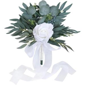 Hochzeitsstrauß for die Braut mit künstlichen Blumen, künstliche Seidenblumen, Ornament, handgehaltenes Rosenblatt-Ornament, Bastel-Dekorationszubehör for Hochzeit, Valentinsta