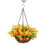 Künstliche Hängende Blumen Für Den Außenbereich – Hängende Blumenkörbe Für Draußen, Hängender Gänseblümchenkorb-Blumentopf | Künstlicher Hängender Blumenkorb Für Zu