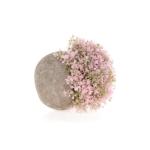 Plastic kunstmatige potplanten Baby's Tear decoratieve bloem voor thuis/kantoor decoratie roze, 3 stuks