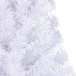 Kunstkerstboom met standaard, hoge kunstkerstboom, 120 cm hoog, kerstdecoratie van pvc en staal, wit