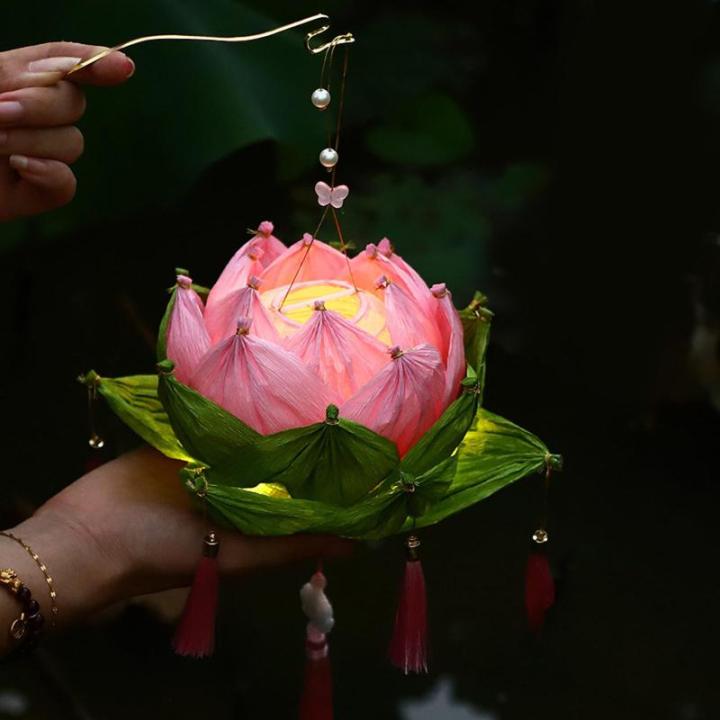Künstliche handgehaltene Blumenkerzenlichter,Blumenkerzenlampe für das Mondfest und die asiatische Hochzeitsdekoration