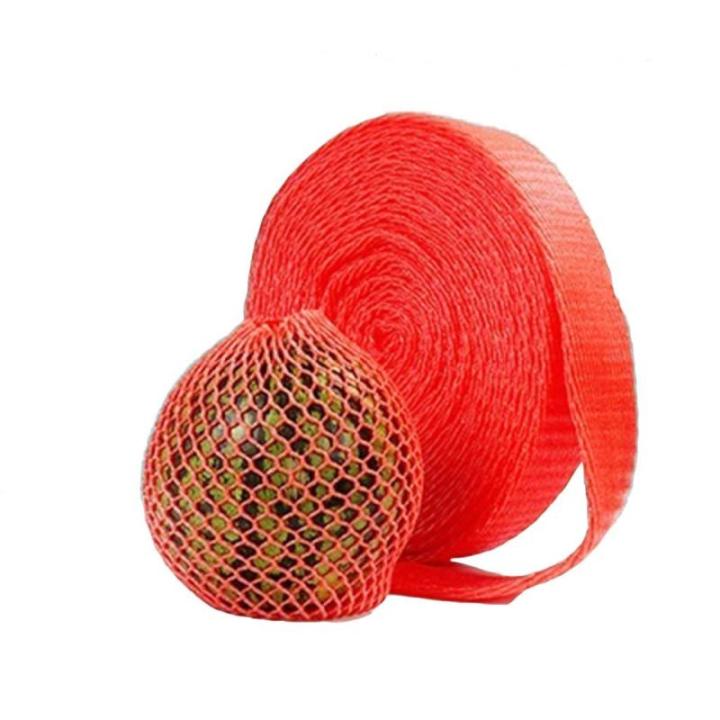 Kleur Fruitschuim Netto Hoes Set Pocket Long Roll Schokdemper Beschermende verpakking Groente Kiwi Bloemkool Appel Cantaloupe Mango (Kleur: 9cmx20m Rood, Grootte: 1 Roll)