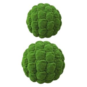2St Simulation Moosball Living Room Decoration Garden Decor Waldthema Dekoration gefälschte Moosfelsen moosig Mooskugeln Party gefälschter Moosball Mooskugeldekore Plastik Green