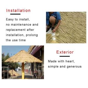 Palm Thatch Läufer Roll künstliche Thatch Fliese Kunststoff Thatch künstliche für Park Seaside Scenic Spot Dekoration Stroh Dach Traufe Fake Thatch Bauernhaus Dachdekoration St
