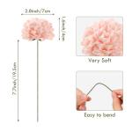 , 20 stuks dahlia-bloemen met bladeren en stelen, doe-het-zelf roze dahlia-schuim bloem voor bruiloft, boeketten, bloemen, centerpieces, arrangementen feesttafels,