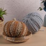 Charmanter gedrehter Seil-Kürbis für den Herbst und Zuhause, verschönern Sie Ihre Thanksgiving-Veranstaltungen mit diesem Dekor (D)