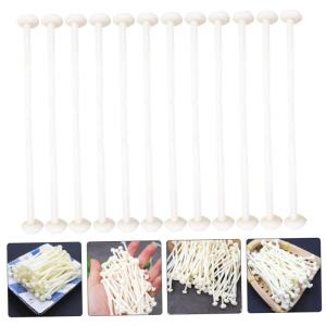 20st Simulation Flammulina Velutipes Realistische Gemüsemodelle Simulation Pflanzlicher Dekore Shop-Display-Nadel-pilz-Ornament Künstliches Gemüse Simulationsfrucht PVC Weiß