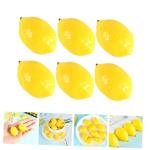 18 STK Mini-Zitronenimitat Miniaturen Obstladen-Zitronen-Dekor partydekorationen Mini-Spielzeug künstliche Zitronen bastelzeug Zitrone schmückt Zitronenornament PVC Yellow