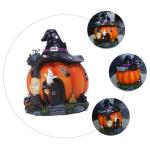 1stk 115000 Halloween-hexenfigur Halloween Tischdekoration Desktop-nachtlichter Halloween-Laternen Beleuchten Sie Halloween-Dekoration Halloween-Desktop-Ornament Harz Kürbis