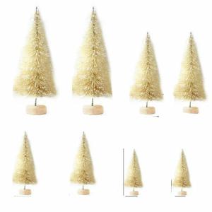 8 Stück Mini-Weihnachtsbäume in verschiedenen Größen, künstliche Glitzerbäume für Weihnachten, Heimdekoration, Tischdekoration, Ornamente, Party- und Schreibtischdekoration,