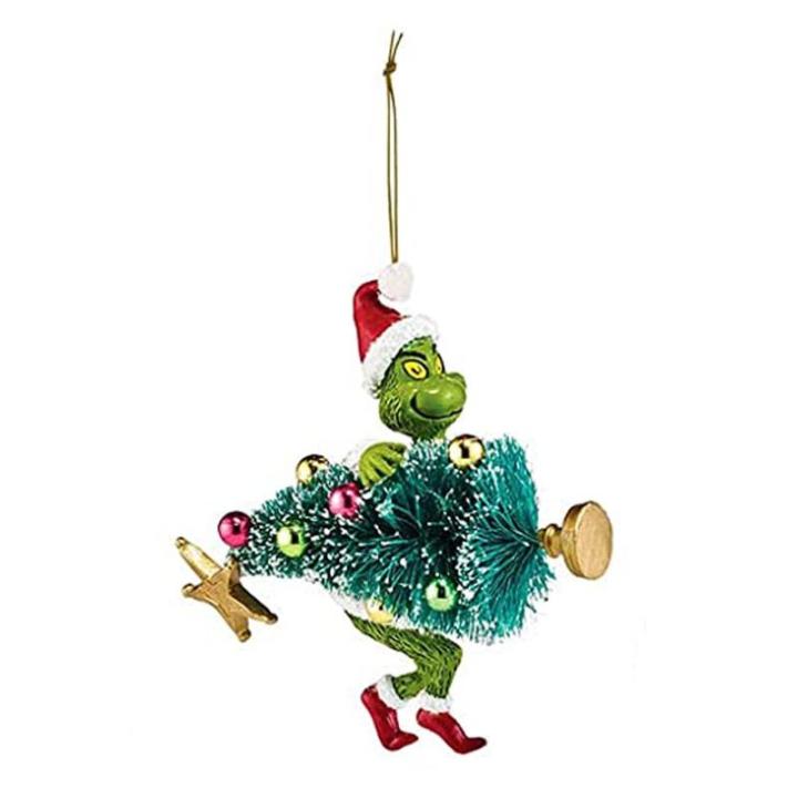 Kerstdecoratie, acryl, kerstboomversiering, groen, schattig, hangende ornamenten, kerstdecoratie, kerstversiering, feestdecoratie voor kerstfeest