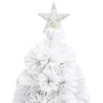 Künstlicher Weihnachtsbaum mit Beleuchtung Weiß 64 cm Glasfaser Christbaum Dekobaum Kunstbaum Tannenbaum Weihnachten Künstlicher Weihnachtsbaum für Weihnachtsdeko