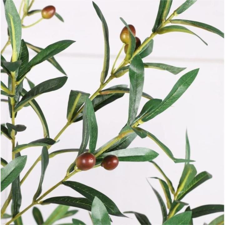 Künstliche Pflanze Künstlicher Olivenbaum Im Topf, Gefälschte Gründekoration Mit Biegsamen Ästen Für Den Innen- Und Außenbereich, Hausgarten, Büro Künstlicher Baum(180cm)