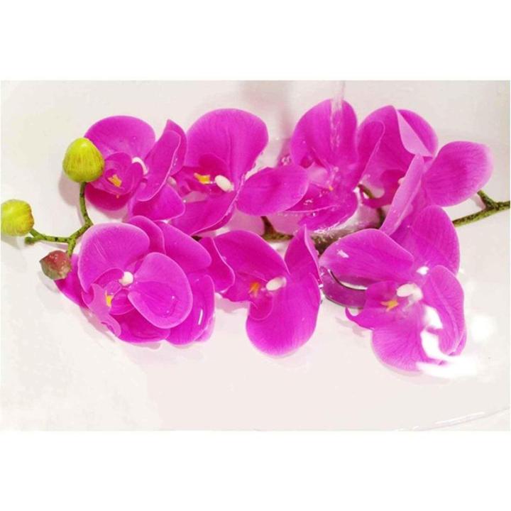 Kunstblumen Künstliches Blumenset, künstliche Blumen im Topf, schöne Blumen, künstliche Orchidee mit Vase, Phalaenopsis-Pflanzgefäß, Wohnzimmer für jeden Anlass