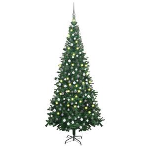 Künstlicher Weihnachtsbaum mit Beleuchtung Kugeln L 240 cm Grün, Tannenbaum Künstlich, Christmas Tree, Tannenbaum Deko, Weihnachtsbäume, Christbaum - 3077663