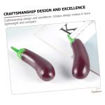 4 Sätze Simulation Aubergine Dekoratives Auberginenmodell Hausmodell-Dekoration Miniatur Aubergine Zarte Miniatur-aubergine Realistisches Miniaturspielzeug Mini-dekor 4 Stück * 4