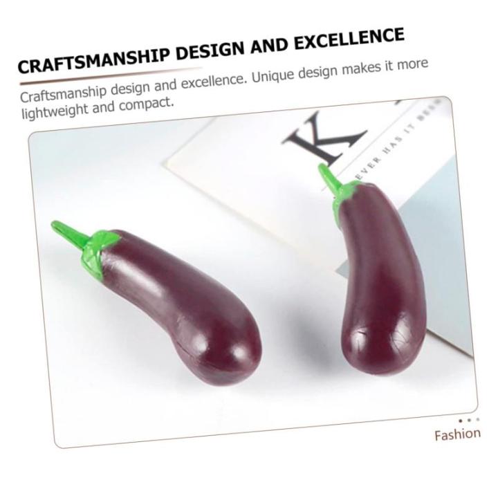 4 Sätze Simulation Aubergine Dekoratives Auberginenmodell Hausmodell-Dekoration Miniatur Aubergine Zarte Miniatur-aubergine Realistisches Miniaturspielzeug Mini-dekor 4 Stück * 4