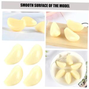 3 Sätze 3 Sets Künstlicher Knoblauch Küchendekoration Gemüse Display Requisiten Knoblauchflocken Dekor Gefälschtes Gemüsemodell Gefälschtes Gemüse Simuliertes 12 Stück * 3