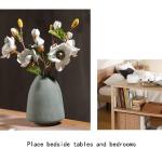 Kunstblumen Künstliche Retro-Magnolienblume mit Vase – Seidensimulationsblüte für Zuhause, Veranda und Event-Dekoration – lebensecht für jeden Anlass